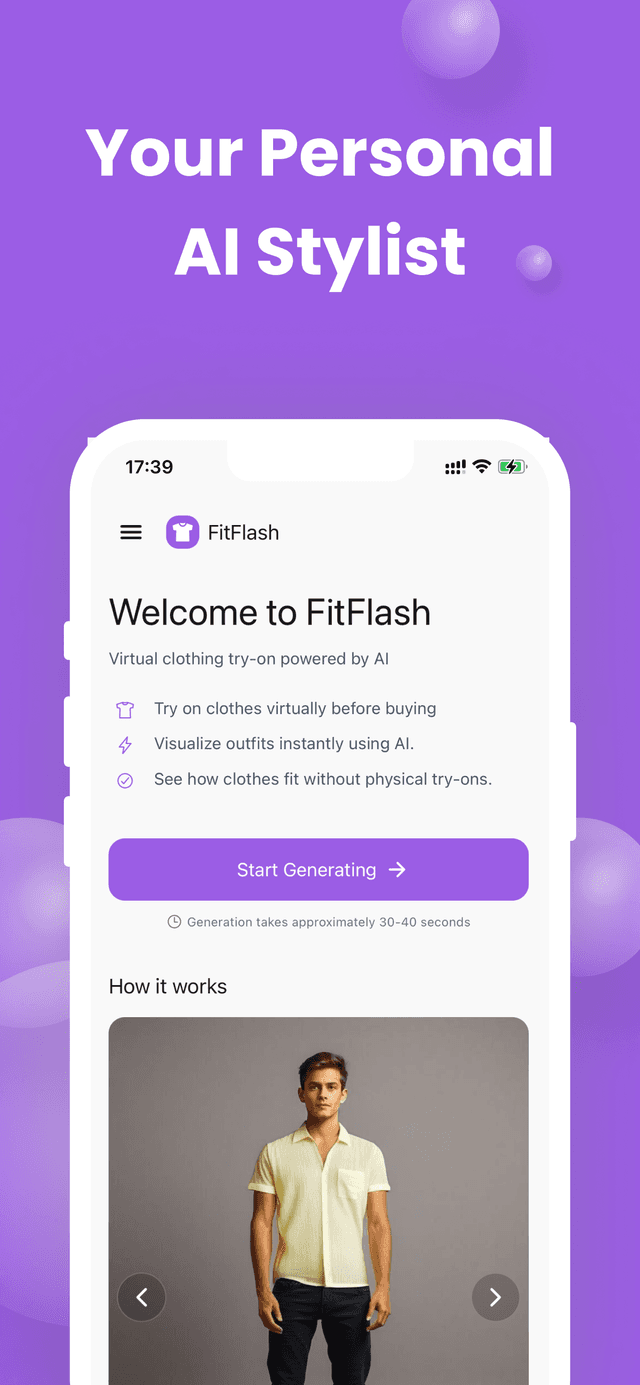 FitFlash App Screenshot
